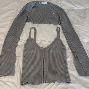 ZARA 2 piece knit top NWOT
